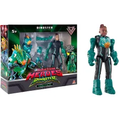 Quantum Heroes: Azione figura Dinoster Oz con armatura verde 20 cm