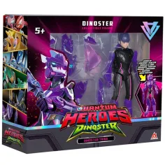 Quantum Heroes: Azione figura Dinoster Trina con armatura viola 20 cm