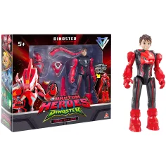 Quantum Heroes: Figura d'azione Dinoster Lucio con armatura rossa 20 cm