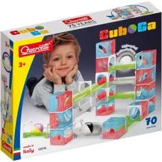Quercetti: Cuboga set di costruzione di una pista per biglie da 70 pezzi