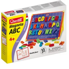 Quercetti: Tavola magnetica con lettere maiuscole 48 pezzi + supporto