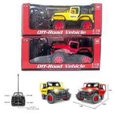 RC Jeep Wrangler fuoristrada radiocomandato in due varianti di colore 1/18