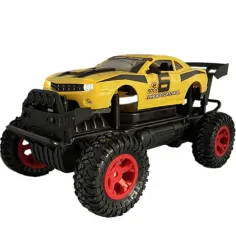 RC Off-Road radiocomandato Camaro giallo con luci 27 MHz 29cm scala 1/14 immagine 3