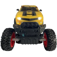 RC Off-Road radiocomandato Camaro giallo con luci 27 MHz 29cm scala 1/14 immagine 4
