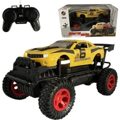 RC Off-Road radiocomandata Camaro gialla con luce 27 MHz 29cm scala 1/14