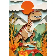 Regno dei dinosauri – Avventure del T-Rex puzzle da 160 pezzi - Trefl immagine 2