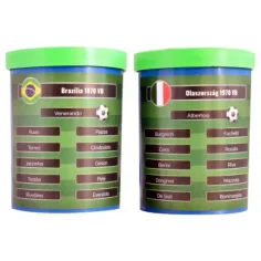 Rigioca la finale della Coppa del Mondo di calcio del 1970! Set di calcio a bottone Brasile-Italia con squadra regalo