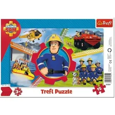 Sam il pompiere: puzzle incorniciato da 15 pezzi per il giorno di Sam - Trefl immagine 1
