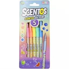 Scentos Penna gel profumata, 5 pezzi - colori pastello