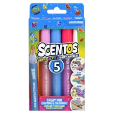 Scentos Pennarelli acrilici profumati in colori pastello 5 pezzi