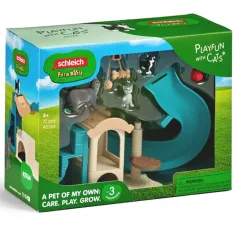 Schleich: Farm World Casa da Gioco con Gatti Set di Giocattoli (42764) immagine 1