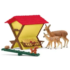 Schleich: Farm World - Gioco set di alimentazione per animali selvatici (42658) immagine 3
