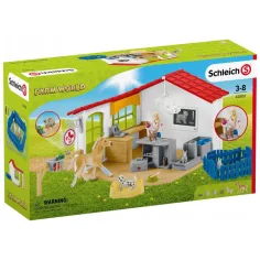 Schleich: Farm World - Set di ambulatorio veterinario con puledro e animali domestici (42502) immagine 1