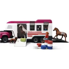 Schleich: Fuoristrada con rimorchio per cavalli e cavalli (42705) immagine 4