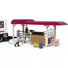 Schleich: Fuoristrada con rimorchio per cavalli e cavalli (42705) immagine 9
