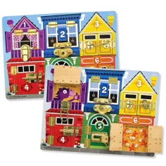 Gioco di legno per lo sviluppo delle abilità con serrature e chiavistelli - Melissa & Doug immagine 2