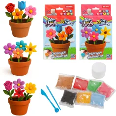 Set creativo per la creazione di fiori in pasta da modellare ad asciugatura all'aria, disponibile in diverse varianti 1 pz