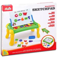 Set di tavolo da disegno magnetico con lettere e numeri 33cm