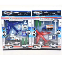 Set di giochi aeroportuali con aerei e accessori in due varianti