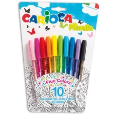 Set di 10 penne a sfera colorate Fiorella - Carioca