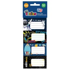 Set di 20 etichette per quaderno Luna maschile immagine 1