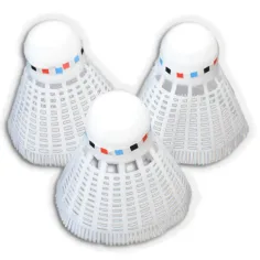 Set di 3 racchette da badminton in colore bianco