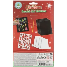 Set di 4 fogli di grattugia arcobaleno A5 di Natale immagine 2
