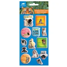 Animal Planet set di adesivi 3D puffi su foglio 10x22cm