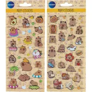 Set di adesivi 3D creativi in rilievo Capybara 19,5x9,5 cm assortiti 1 pezzo