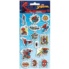 Meraviglioso Spider-Man set di adesivi puffi 10x22cm su foglio immagine 1