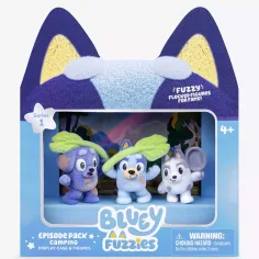 Set di Bluey Fuzzies da 3 pezzi - Campeggio immagine 1
