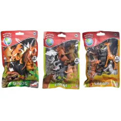 Set di figure di animali da fattoria, dinosauri o animali della giungla - Simba Toys immagine 2