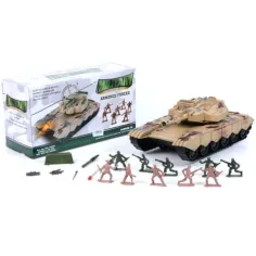 Set di gioco tank con soldati e accessori in colore desertico