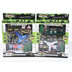 Set di giochi militari con aereo e accessori in due varianti