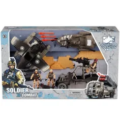 Soldier Force 9 Set di gioco militare con idrovolante e cane