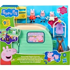 Set di gioco Peppa Pig Tre porcellini con roulotte e personaggi - Hasbro