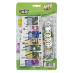 Set di monete giocattolo euro con banconote e monete 37 pezzi