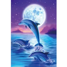 Set di pittura con diamanti: Delfini 10x15cm