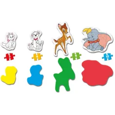 Set di puzzle 4 in 1 animali Disney - Clementoni immagine 2