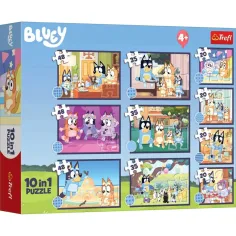 Set di puzzle Bluey 10 in 1 - Trefl immagine 1