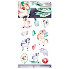 Set di tatuaggi con motivo unicorno immagine 1