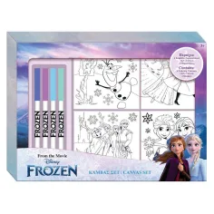 Set di tele da colorare Frozen 4 pezzi con pennarello