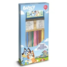 Set di timbri Bluey con pennarelli 9 pezzi - Multiprint