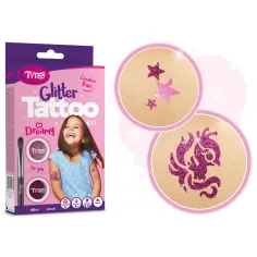 Set di mini tatuaggi brillanti per ragazze immagine 3