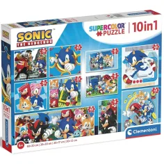 Sonic il riccio 10 in 1 supercolor puzzle - Clementoni