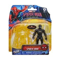 Spider-Man Nuovo Giorno: Figura nera-oro di Spider-Man con accessori 11cm – Hasbro