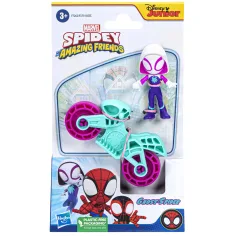 Spidey e i suoi fantastici amici: figura d'azione di Ghost-Spider con moto - Hasbro