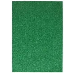 Spirit: Foglio di schiuma decorativa glitter verde A/4 1db