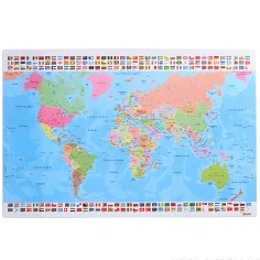 Spirit: Mappa del mondo con bandiere supporto da tavolo 60x40cm