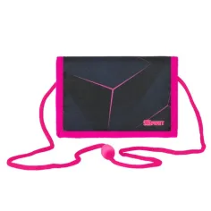 Spirit: Portafoglio rosa scuro blu neutro per ragazze con velcro 12,5x8,5cm